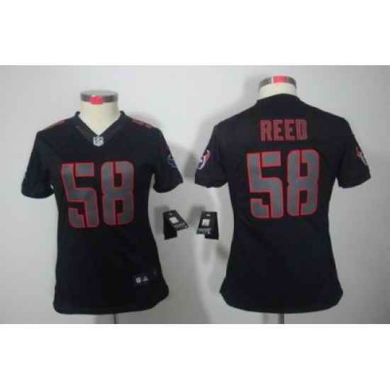 Women Nike Houston Texans #58 Brooks Reed Black Jerseys(Impact Limited)